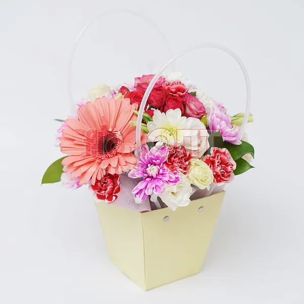 Композиция № 182 сборная с герберой  — фото 1