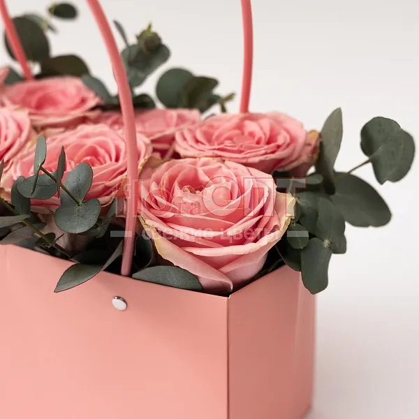 Композиция № 190 с розовыми розами  — фото 3