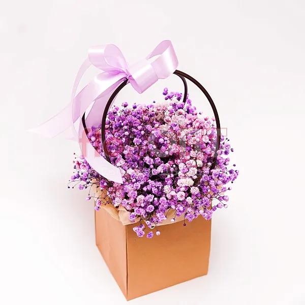 Композиция № 161 с крашеной гипсофилой  — фото 3