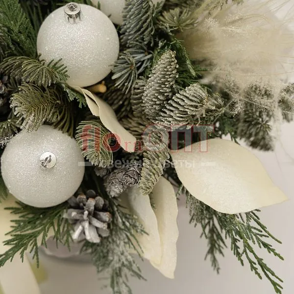 Новогодняя композиция № 44 в коробке  — фото 5