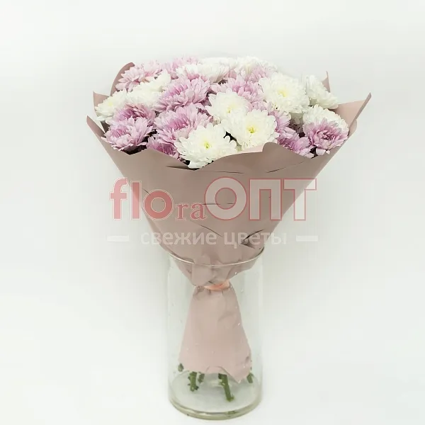 Букет № 520 с кустовой хризантемой  — фото 1