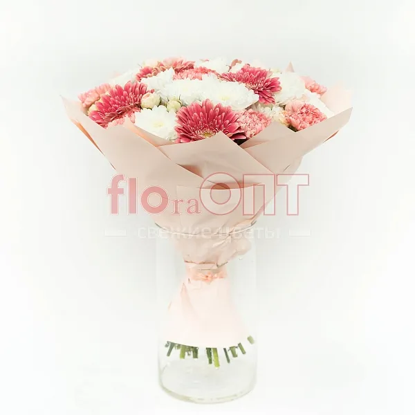 Букет № 517 сборный с герберами — фото 1