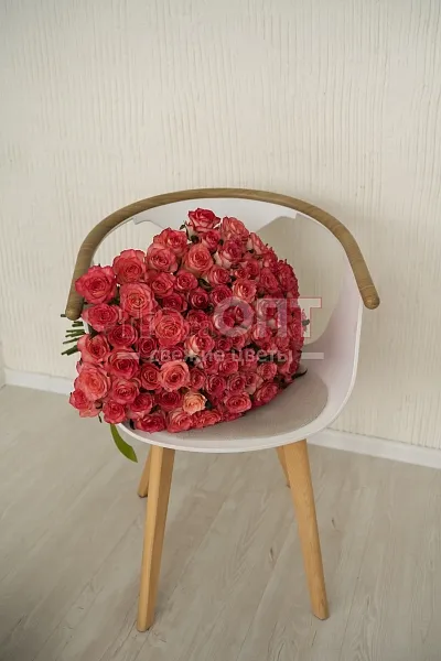 Букет № 455 из 101 розовой розы — фото 2