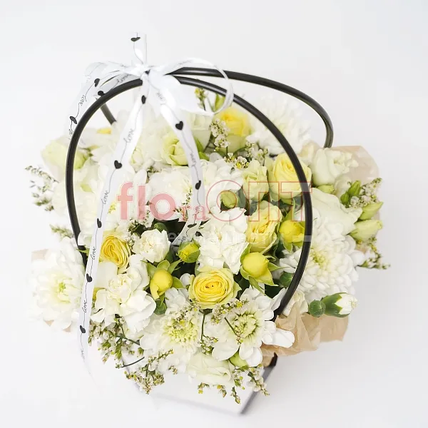 Композиция № 187 сборная в белой цветовой гамме  — фото 2