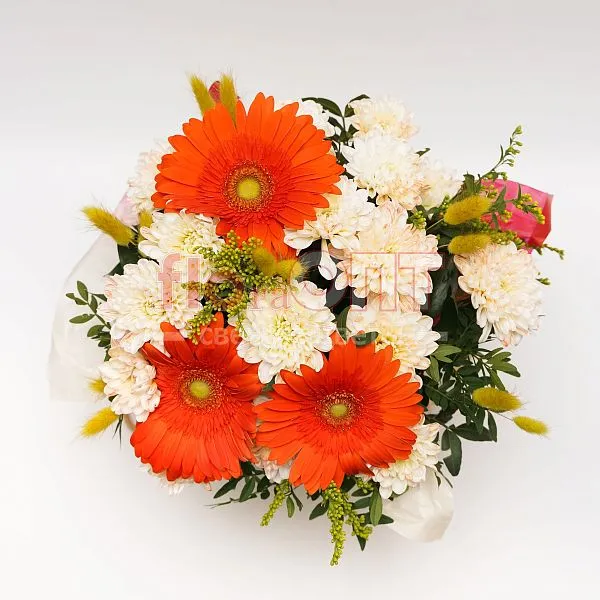 Коробка № 203 с оранжевыми герберами  — фото 2