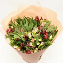 Букет Моно № 536 с альстромерией  — фото 17