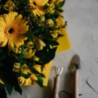 Букет Сборный №21 с желтыми герберами и альстромерией  — фото 67