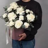 Коробка Сборная № 253 с французской розой белого цвета  — фото 64