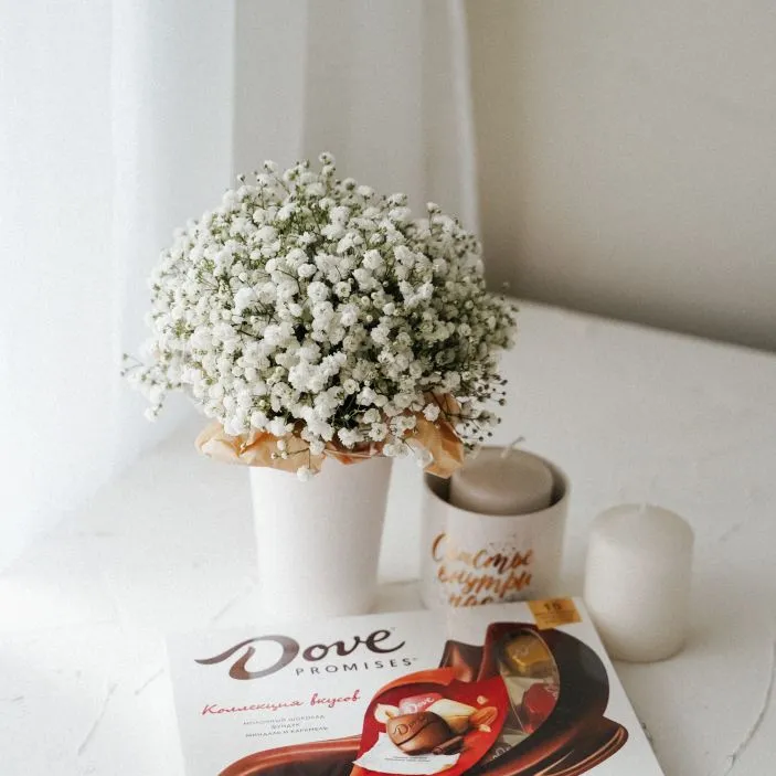 Стаканчик МОНО №10 из белой гипсофилы — фото 23
